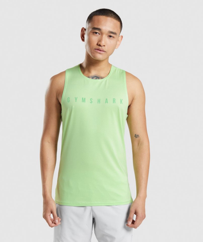 Men\'s Gymshark Sport Stripe Tanks Mint | NZ 3VATIJ